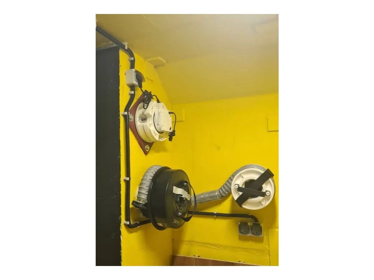 NBC SAFE 360 filtration and ventilation system for small shelters.