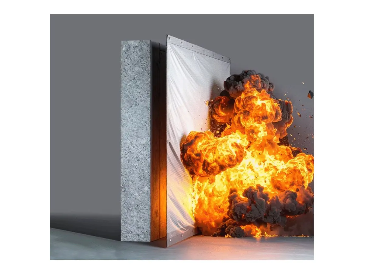 Blast-mitigating fabric